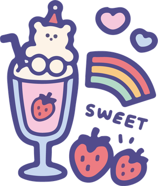 chibicute-pink-violet-rainbow-cake-strawberry-vector-381481