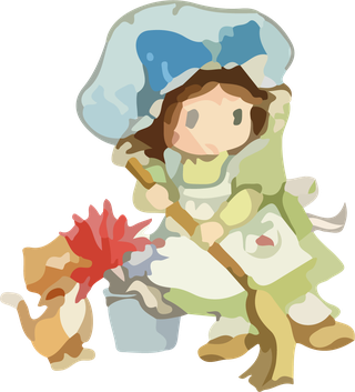 childrengirl-picking-mushrooms-cute-colors-77444