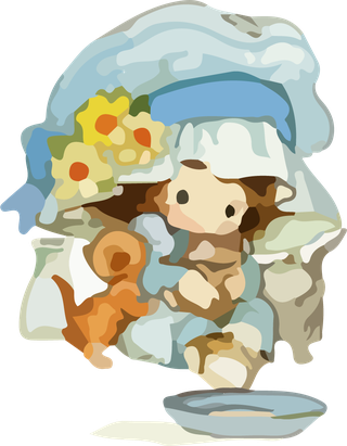 childrengirl-picking-mushrooms-cute-colors-834909
