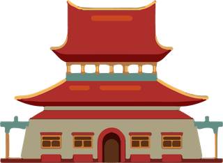 chinatraditional-buildings-cultural-japan-objects-gate-pagoda-palace-cartoon-collection-681724
