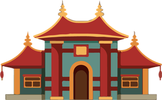 chinatraditional-buildings-cultural-japan-objects-gate-pagoda-palace-cartoon-collection-72997