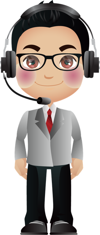 customerservice-people-with-different-poses-vector-131321