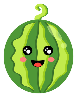 cutewatermelon-sticker-watermelon-mascot-409928