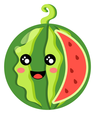 cutewatermelon-sticker-watermelon-mascot-424552