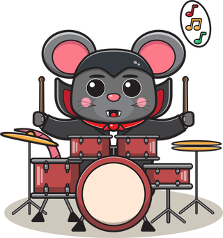 drummingmouse-illustration-of-cute-mouse-with-halloween-costume-playing-drum-858748