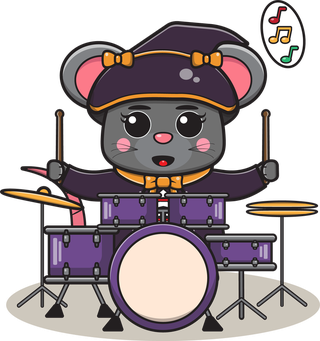 drummingmouse-illustration-of-cute-mouse-with-halloween-costume-playing-drum-53473
