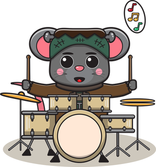 drummingmouse-illustration-of-cute-mouse-with-halloween-costume-playing-drum-665616