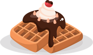 eggtarts-waffles-with-different-topping-great-for-icons-on-transparent-438496