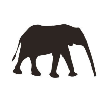 elephantsilhouette-brown-elephant-clipart-644509