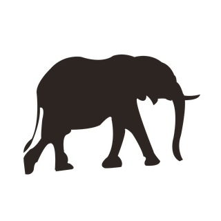 elephantsilhouette-brown-elephant-clipart-653056