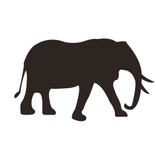 elephantsilhouette-brown-elephant-clipart-669615