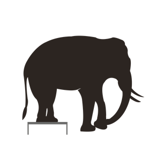 elephantsilhouette-brown-elephant-clipart-680833