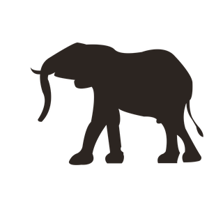elephantsilhouette-brown-elephant-clipart-686083