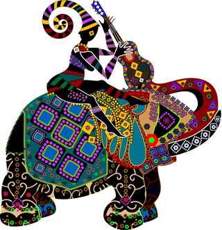 elephantspainted-in-colorful-patterns-beautiful-ethnic-style-decoration-vector-clip-art-176953