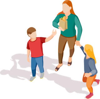 isometricfamily-activities-illustration-with-shadow-646105