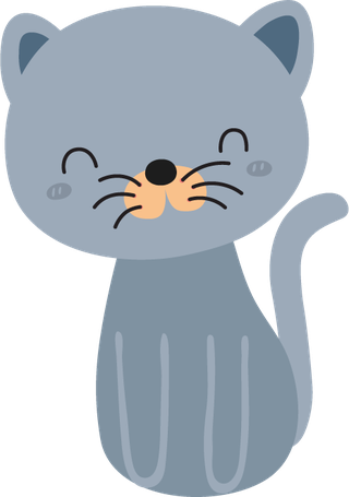 flatcute-smiling-cat-cartoon-cat-cat-character-427322