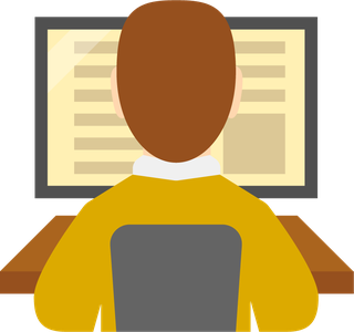 flatpeople-working-with-computer-icon-380428