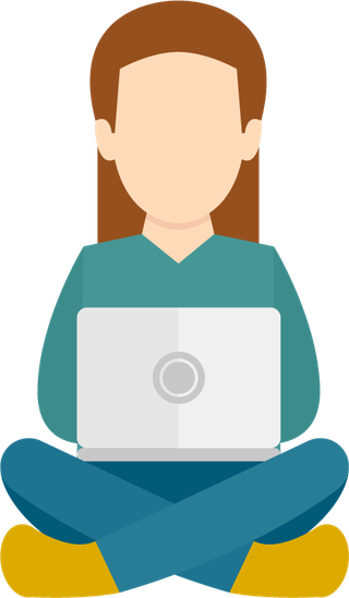 flatpeople-working-with-computer-icon-385656