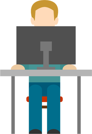 flatpeople-working-with-computer-icon-396669