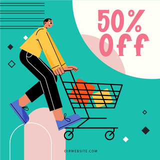 flatsale-and-promotion-with-illustration-instagram-post-template-739300