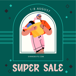 flatsale-and-promotion-with-illustration-instagram-post-template-741887