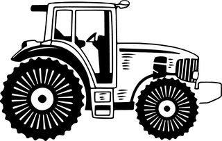 flattractor-on-white-background-red-tractor-icon-vector-268818