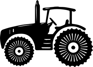flattractor-on-white-background-red-tractor-icon-vector-202535