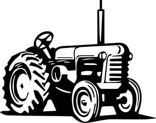 flattractor-on-white-background-red-tractor-icon-vector-196694