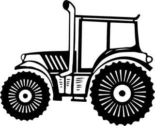 flattractor-on-white-background-red-tractor-icon-vector-738866