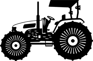 flattractor-on-white-background-red-tractor-icon-vector-908780