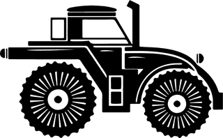 flattractor-on-white-background-red-tractor-icon-vector-823563
