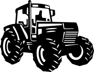 flattractor-on-white-background-red-tractor-icon-vector-886590