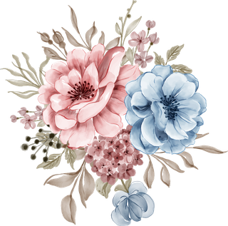 flowerpink-blue-leaf-isolated-clip-art-232815