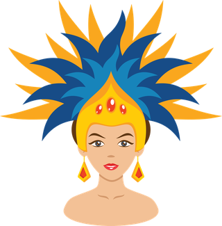 girlin-fur-hat-set-of-brazilian-samba-dancer-on-transparent-background-512472