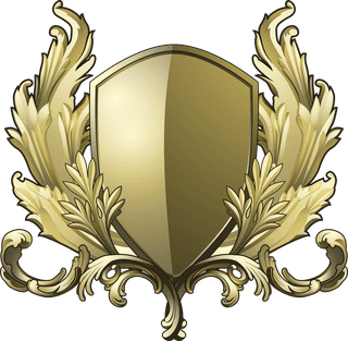 goldenbaroque-shield-elements-vector-722278