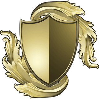 goldenbaroque-shield-elements-vector-839519