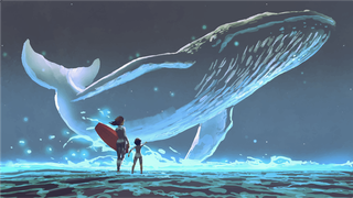 illustrationmother-daughter-looking-whale-blue-light-497312