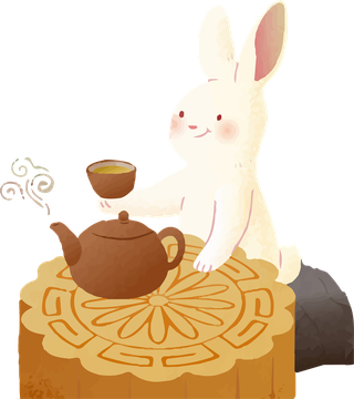 illustrationtwo-rabbits-picnicking-under-romantic-moonlight-501050