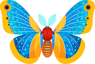 insectinsects-species-icons-colorful-flat-sketch-87194