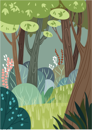 naturescene-background-templates-colorful-classical-handdrawn-sketch-63659