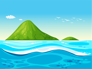 naturescene-with-ocean-and-beach-illustration-467364