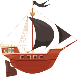 pirateship-pirate-set-isolated-icons-with-cartoon-ships-maps-skeleton-symbols-with-people-481637