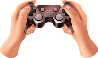 realisticicons-with-human-hands-playing-different-games-isolated-white-937456