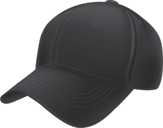 realisticillustration-white-black-textile-baseball-cap-front-back-side-view-656724