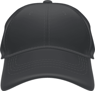 realisticillustration-white-black-textile-baseball-cap-front-back-side-view-571463