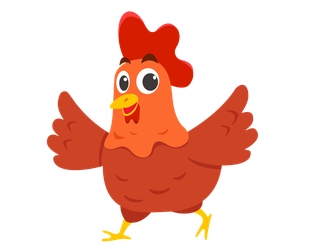 chickenwith-red-comb-cartoon-style-431975