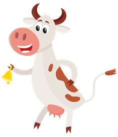 charmingcartoon-cow-holding-bell-farm-life-illustration-73982