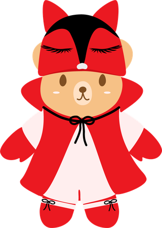 setcute-teddy-bear-with-different-hat-tree-fox-743996