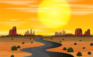 setof-sunset-scene-illustration-560620