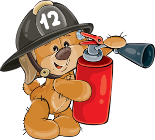 teddybear-firefighter-with-rescue-equipment-vector-815842